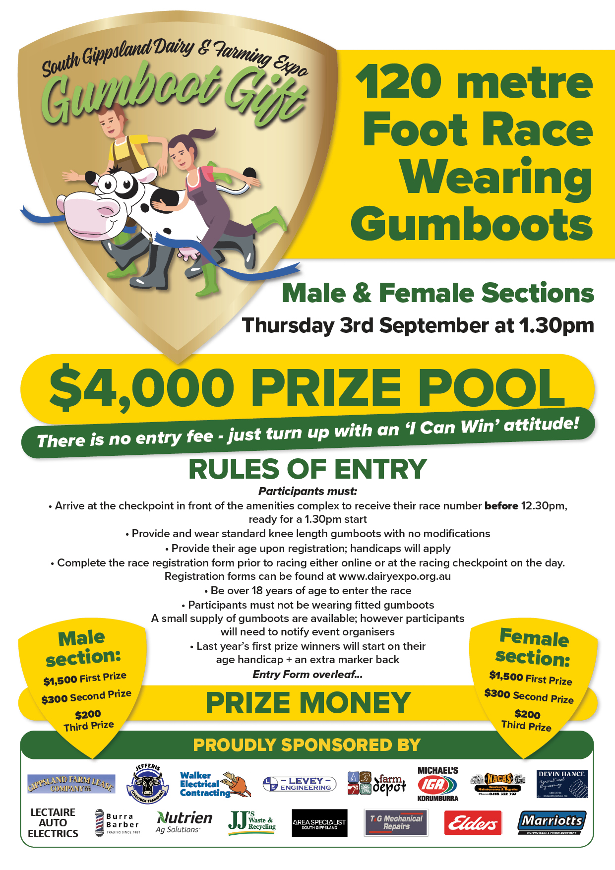 Gumboot Competition Front page